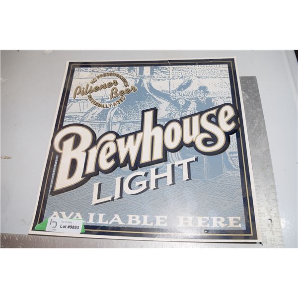 Plastic Brewhouse Beer Sign