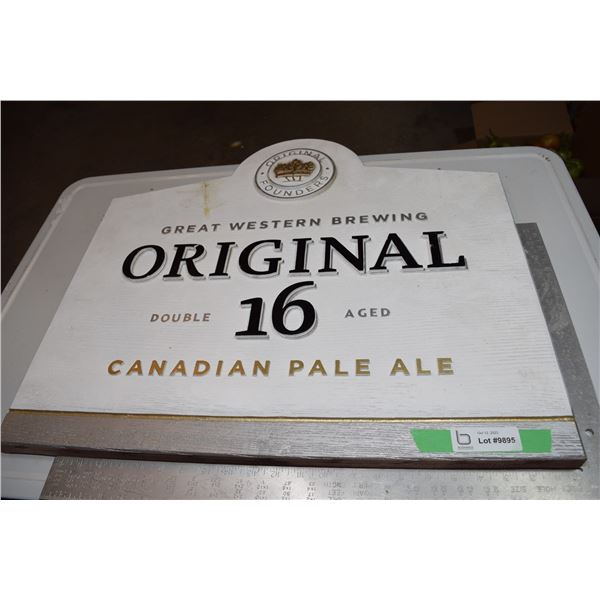 Original 16 Beer Sign - Has Repair