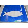 Image 2 : * Vintage Fishing Sign - 23.5x23.5