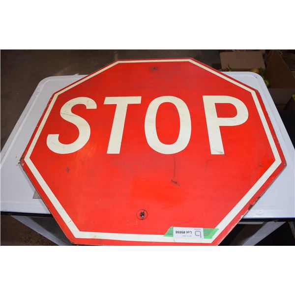 * Vintage Wooden Stop Sign - 30x30