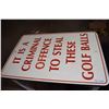 Image 1 : * Golf Tin Sign - 35x23.5