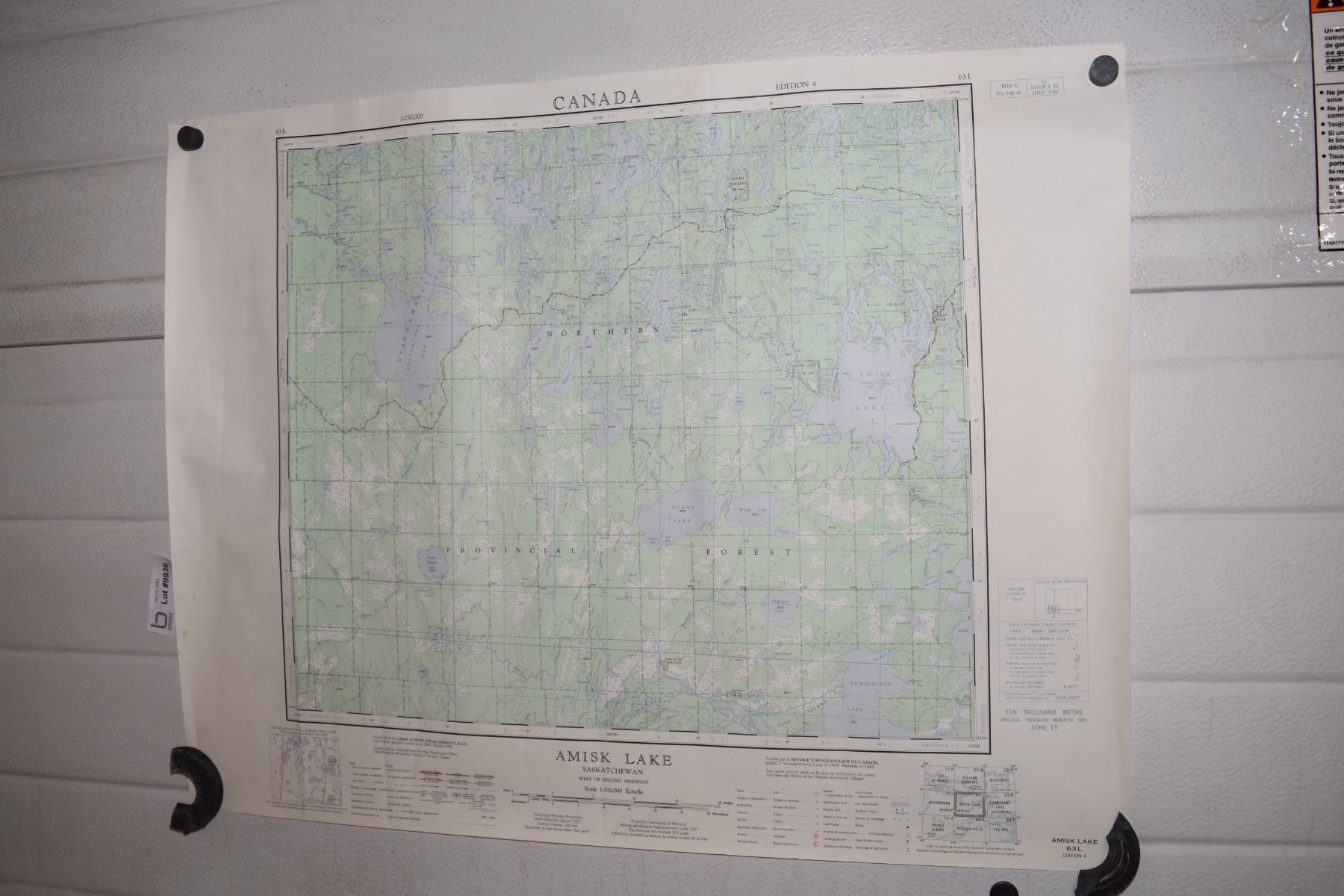 1965 Amisk Lake Map Bodnarus Auctioneering