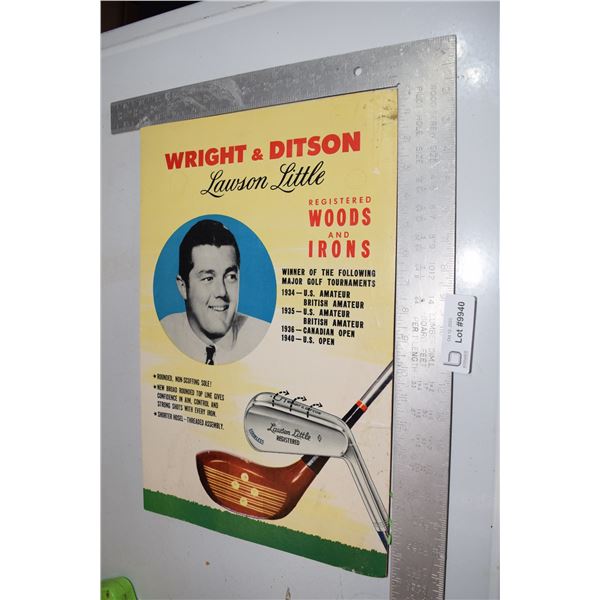 1940 Wright & Ditson Golf Store Display