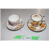 Image 1 : Colclough Bone China Cup and Saucer + Elizabethan "Anniversary Rose Series" Cup and Saucer