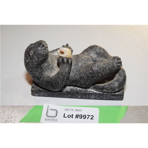 Wolf Coal Sculpture - Otter