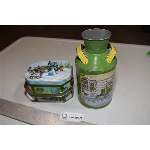 (2) John Deer Tins