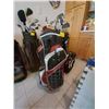 Image 1 : RED & BLACK GOLF BAG W/ASST. IRONS