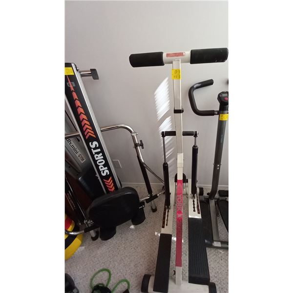 STEPPER, ROWING MACHINE & A LIFEGEAR GYM