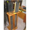 Image 1 : 2 WOODEN CD STANDS & 2 SM. STANDS