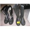 Image 1 : PAIR OF WINTER BOOTS (SZ 10 WOMENS) & PAIR OF RUBBER BOOTS (SZ 12)