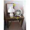 Image 1 : SM. FAN, 2 LIGHTS & AN END TABLE