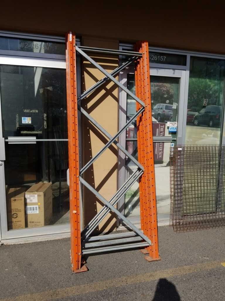 8ft Racking 3 PALLET RACKING UPRIGHTS APPROX 8FT TALL