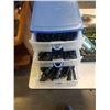 Image 2 : 3 DRAWER ORGANIZER FULL OF KNIVES WITH TIN OF KNIVES