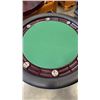 Image 2 : CHERRY FINISH CLAWFOOT PEDESTAL POKER TABLE W/ REMOVEABLE SOLID TOP - 59" DIAMETER x 36" TALL