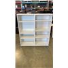 Image 1 : 2 SECTION WHITE BOOKSHELF