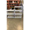 Image 1 : 4 TIER PLASTIC SHELF WITH 3 TIER PLASTIC SHELF AND EXTRA LEGS