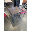 Image 2 : TILE TOP TABLE AND 2 METAL CHAIRS