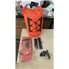 Image 1 : 2 NEW ORANGE DRY BAGS WITH CARRY STRAPS AND WATERPROOF BAG