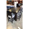 Image 2 : DISTRESSED LOOK SOLID MAPLE DINING TABLE WITH 6 CHAIRS