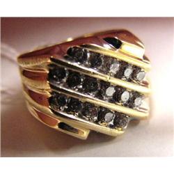 Men's 14 karat Gold 16 Diamond Ring