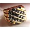 Image 1 : Men's 14 karat Gold 16 Diamond Ring
