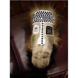 23" Wooden Mask by Jacob Atten of Gamble, Alaska