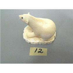 White Ivory Polar Bear with Baleen eyes by Roger Silook