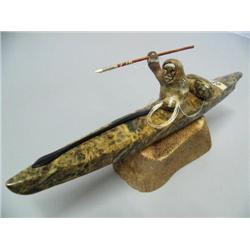 12" Soapstone Kayaker 98F