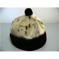Sealskin and mutton ladies cap by Flora Wassillie of Togiak, Alaska