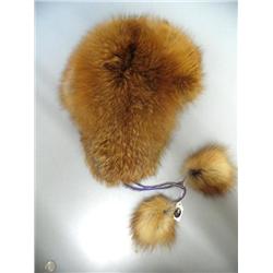 Red Fox hat by Flora Wassillie of Togiak, Alaska