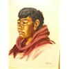 Image 1 : Eskimo Man 10" x 8" Original Oil by Ellen Henne Goodale (1915-1989)