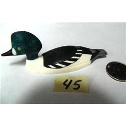 White Walrus Ivory,  India Ink  4" Common Gold Eye by Al Mayac