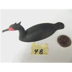 White Walrus Ivory,  India Ink  4"  Red Faced Commerant by Al Mayac