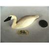 Image 1 : White Walrus Ivory,  India Ink  3 1/2" Trumpeter Swan by Al Mayac