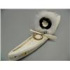 Image 1 : 17" Whale bone and Ivory Kayaker by Maria Anariark of Topiak,
