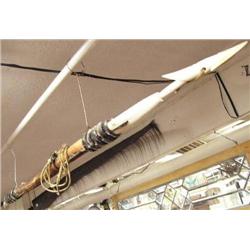 Fabulous  Contemporary Ivory Wood and Sealskin 73" Harpoon by Tony Henry