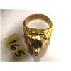Image 1 : Gold Nuggeted and Bear's Head Ring with 4 diamonds