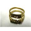 Image 1 : Pair of Gold Nuggeted Rings  "Trader"  "Dale"