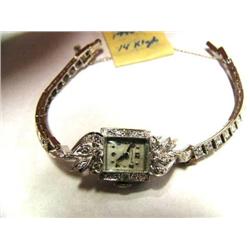 1940's Lady's Watch, Hamilton 14k Gold 48 diamonds, approx 3/4cts