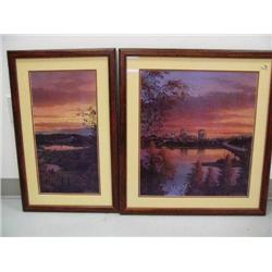 Set of Prints, 20" x 10" image size and 20" x 17 1/2" image size, by Gary Peterson Double Matted 234