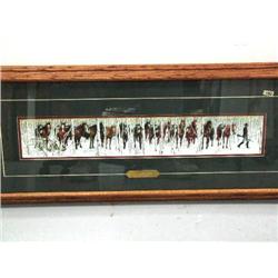 Miniature 2 Indian Horses 4" x 25" by Bev Dolittle est value $800