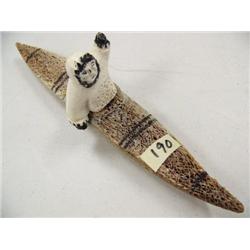 5" Whale Bone Kayaker