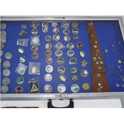 Huge Collection of Fur Rondy Buttons, Pewter, wood, and Collector's pins, Tie Tacs and Charms