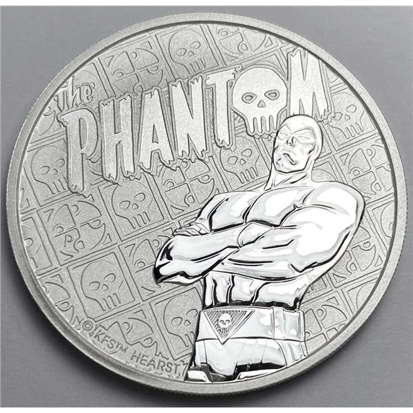 2022 Tuvalu The Phantom 1 ozt .9999 Silver Dollar