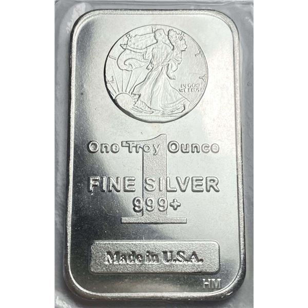 Highland Mint Walking Liberty Design 1 ozt .999 Silver Bar