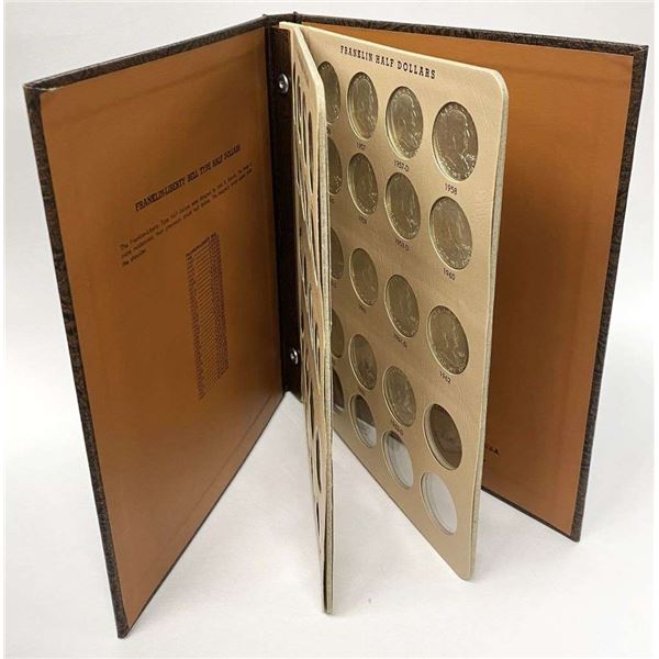 1948-1963-D Franklin Silver Half Dollar Album (35-coins)