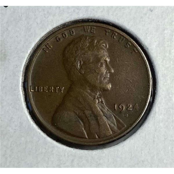 Key Date 1924-D Lincoln Cent VF++