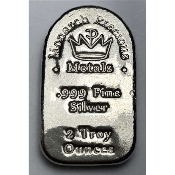 Monarch Precious Metals 2 ozt .999 Silver Bar