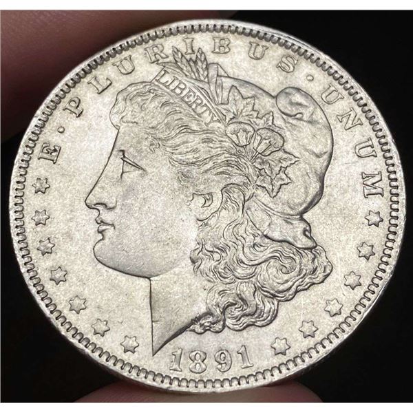 1891-O Morgan Silver Dollar AU58