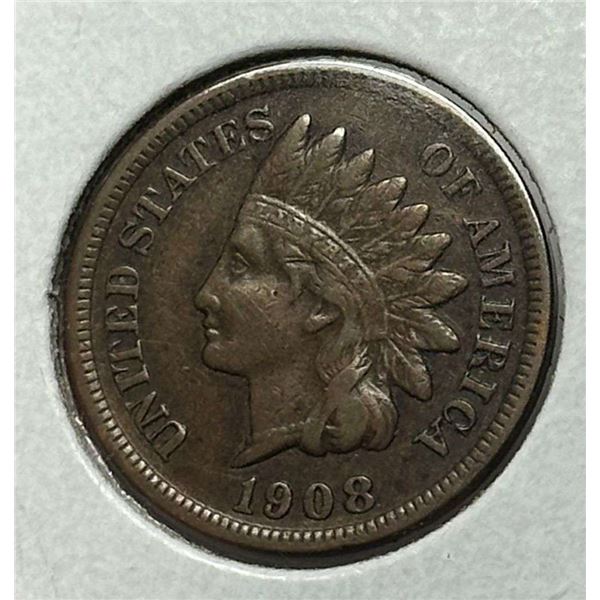 Key Date 1908-S Indian Head Cent XF